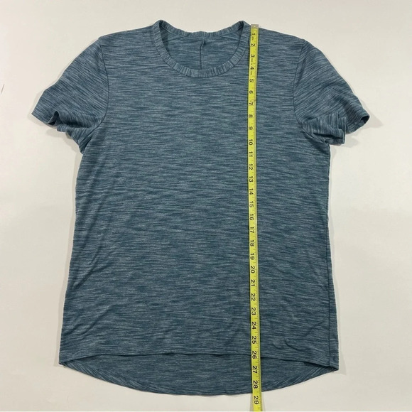 Lululemon Mens Pulse Slub Short Sleeve Shirt Heathered Alberta Lake - Picture 4 of 5